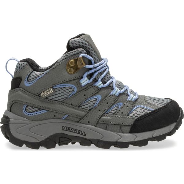 Merrell Canada Moab 2 Mid Waterproof Boot-Grey/Periwinkle