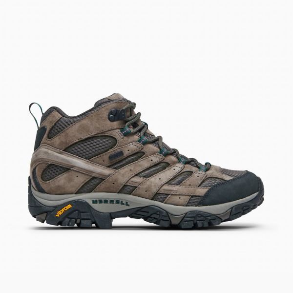 Merrell Canada Moab 2 Mid Waterproof Wide Width-Boulder