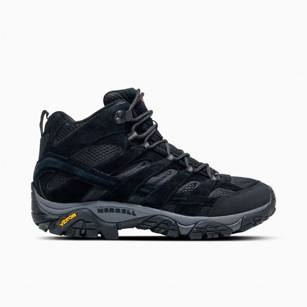 Merrell Canada Moab 2 Mid Ventilator Wide Width-Black Night