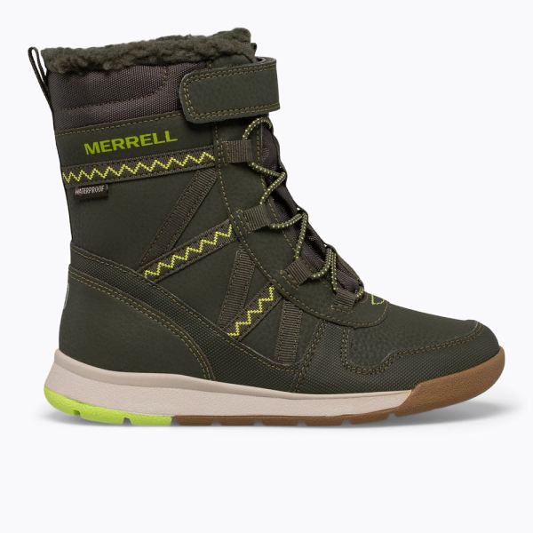 Merrell Canada Snow Crush 2.0 Waterproof Boot-Olive/Lime