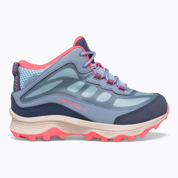 Merrell Canada Moab Speed Mid Waterproof-Dusty Blue/Coral