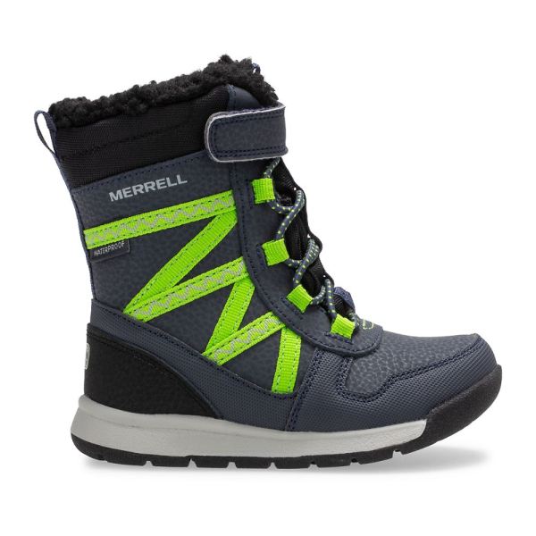 Merrell Canada Snow Crush 2.0 Waterproof Jr. Boot-Navy/Lime