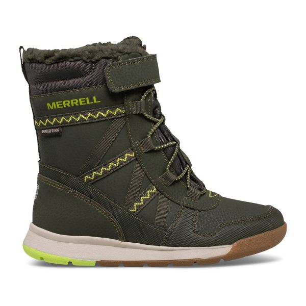 Merrell Canada Snow Crush 2.0 Waterproof Boot-Olive/Lime