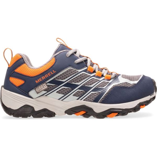 Merrell Canada Moab FST Low Waterproof Shoes-Navy/Grey/Orange