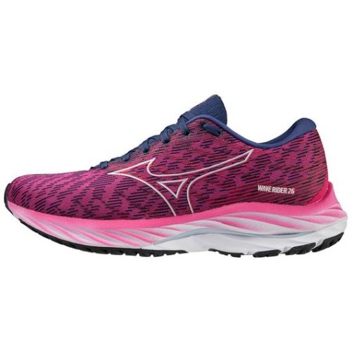 MIZUNO WOMEN'S WAVE RIDER 26 RUNNING SHOE-FESTIVAL FUCHSIA-HALOGEN BLUE (6WHG) | CANADA OUTLET