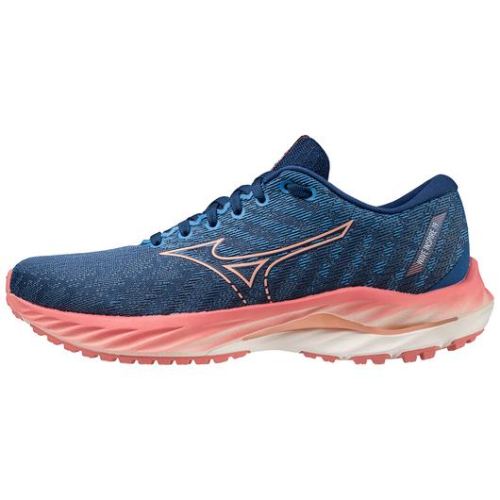 MIZUNO WOMEN'S WAVE INSPIRE 19 RUNNING SHOE-BLUE QUARTZ-PEACH BUD (BQ22) | CANADA OUTLET