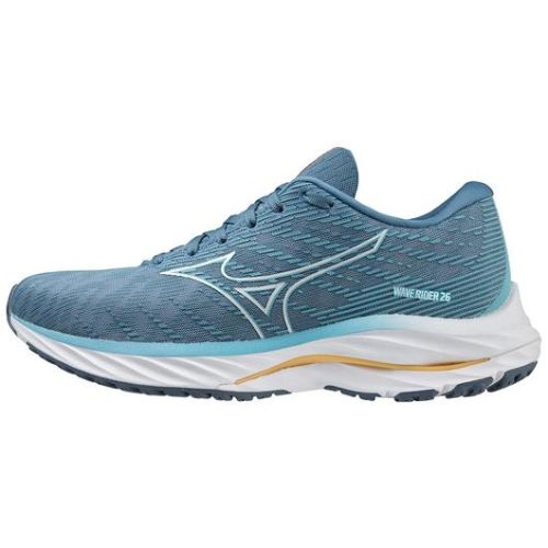 MIZUNO WOMEN'S WAVE RIDER 26 D RUNNING SHOE-DIRECTOIRE BLUE-WHITE (5N00) | CANADA OUTLET