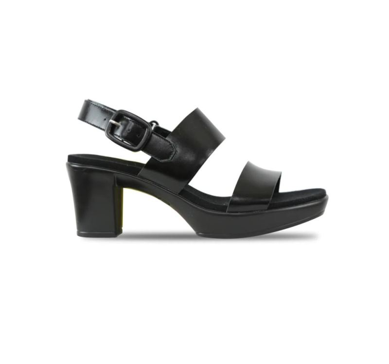 Munro Sandals | Women's Max-Black Leather | Quick Ship!