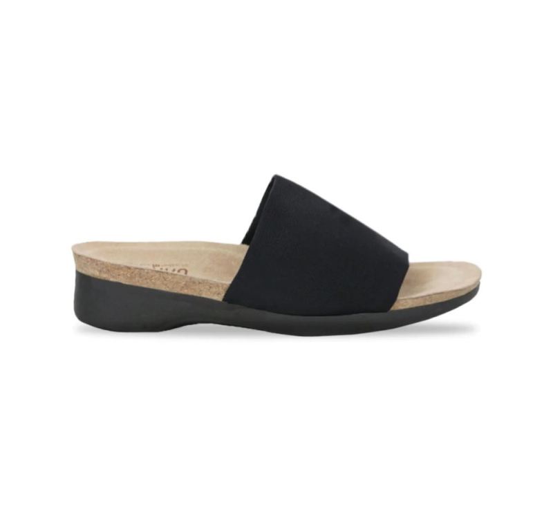 Munro Sandals | Women's Casita-Black Stretch Fabric | Quick Ship!