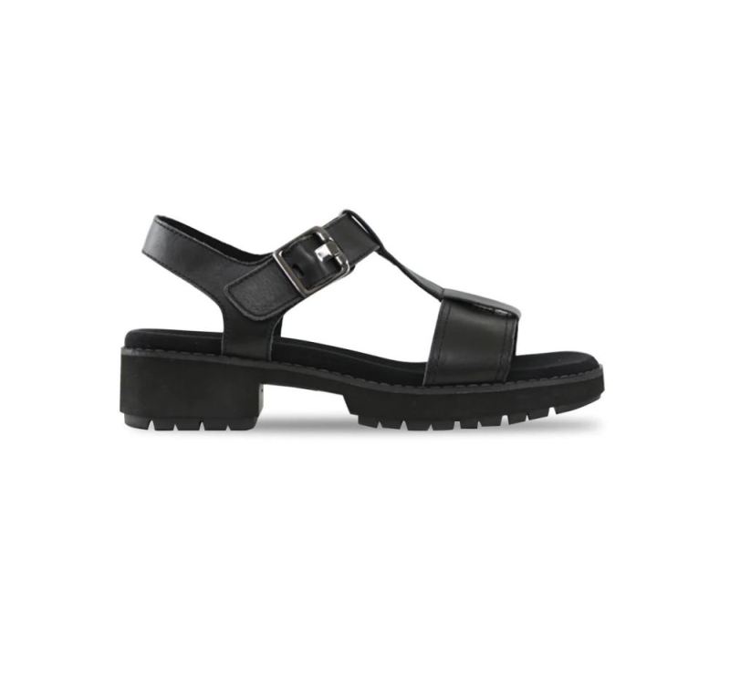 Munro Sandals | Women's Mel-Black Leather | Quick Ship!