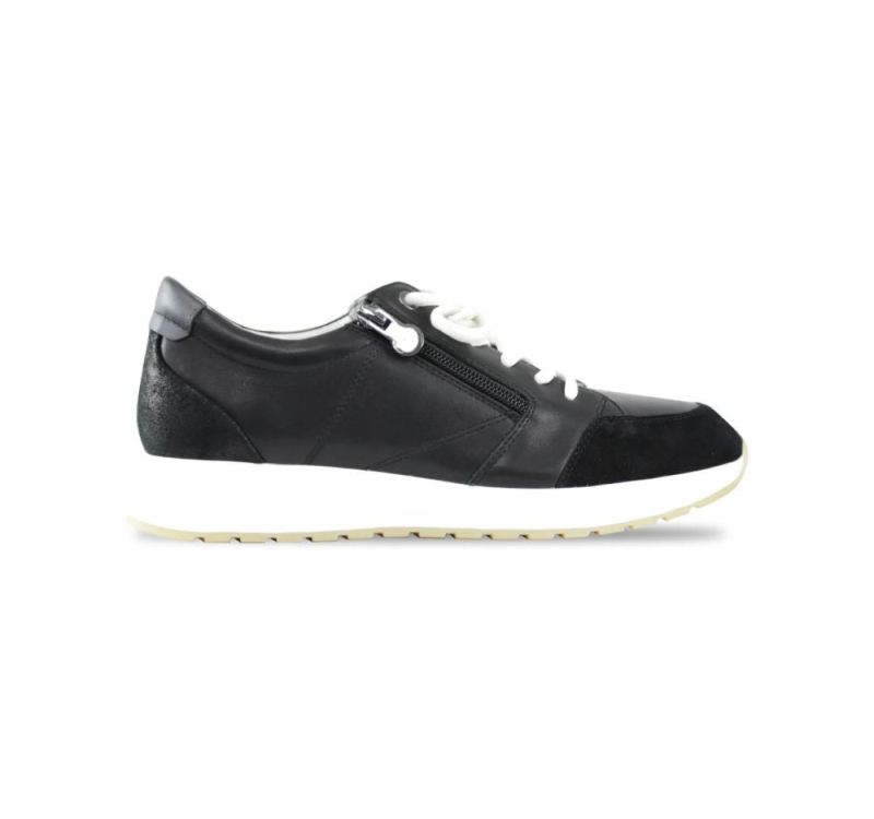 Munro Canada Outlet Women's Sutton-Black Calf/Suede Combo | Quick Ship!