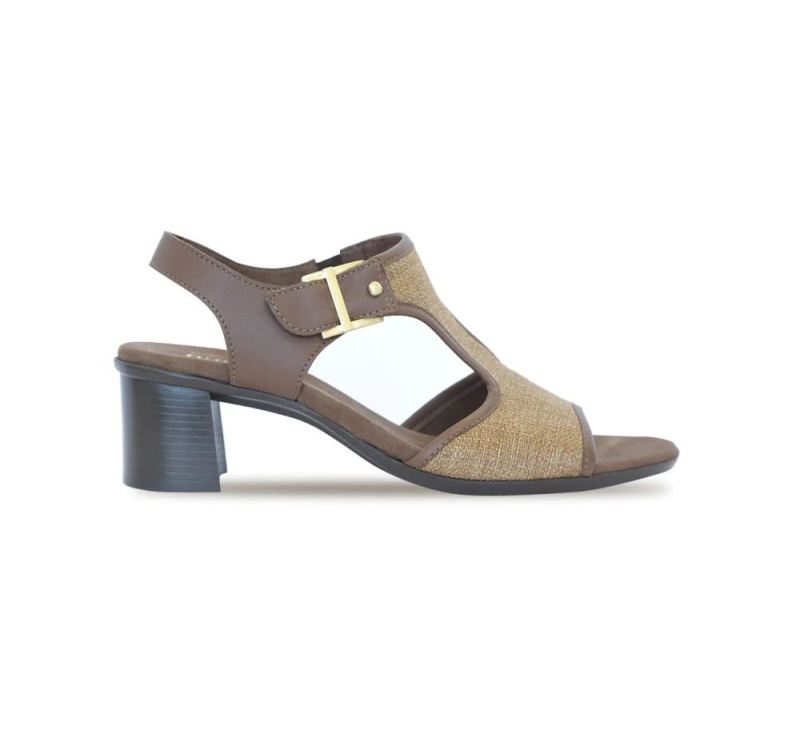 Munro Sandals | Women's Wallis-Brown Fabric Combo | Quick Ship!