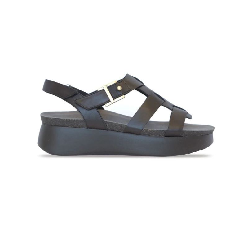 Munro Sandals | Women's Flynn-Black Calf | Quick Ship!