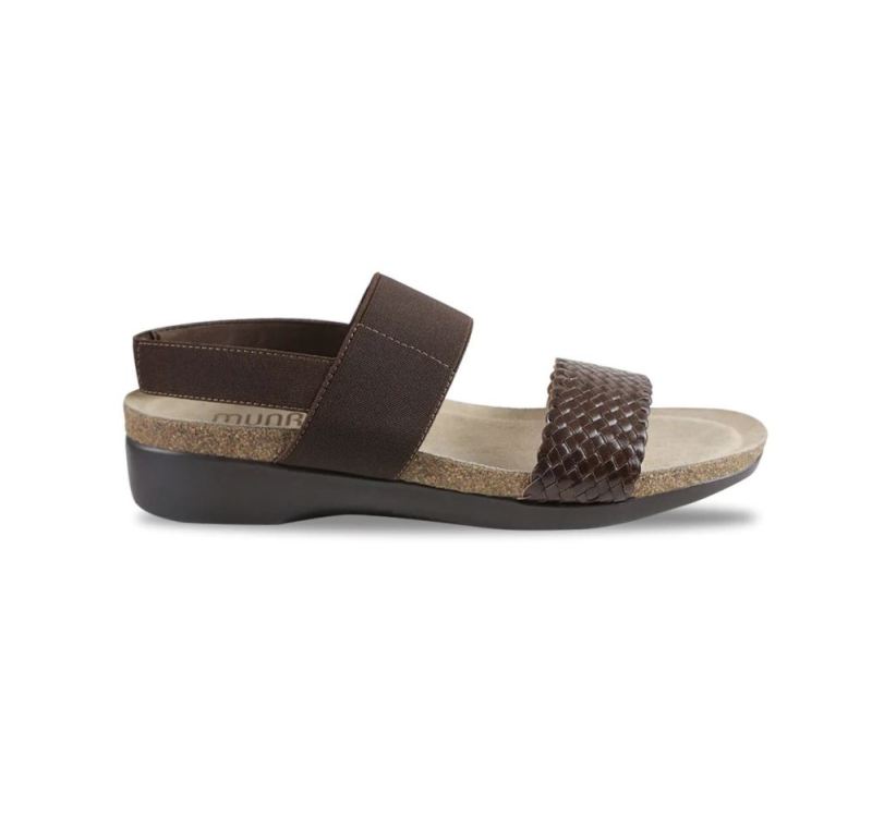 Munro Sandals | Women's Pisces-Brown Woven | Quick Ship!