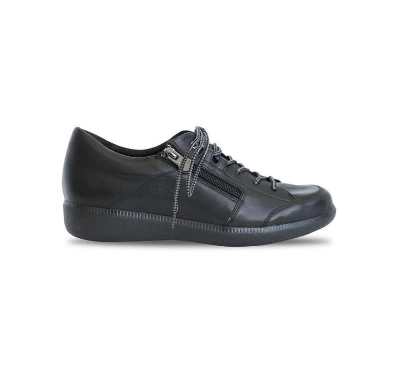 Munro Canada Outlet Women's Portia-Black Tumbled Leather | Quick Ship!