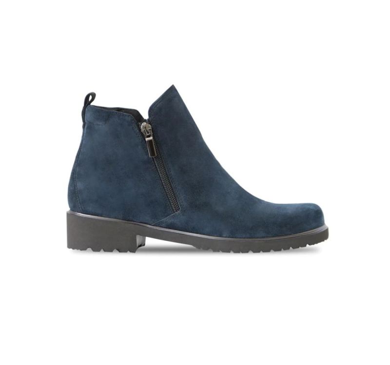 Munro Boots | Women's Rourke-Deep Indigo Suede | Quick Ship!