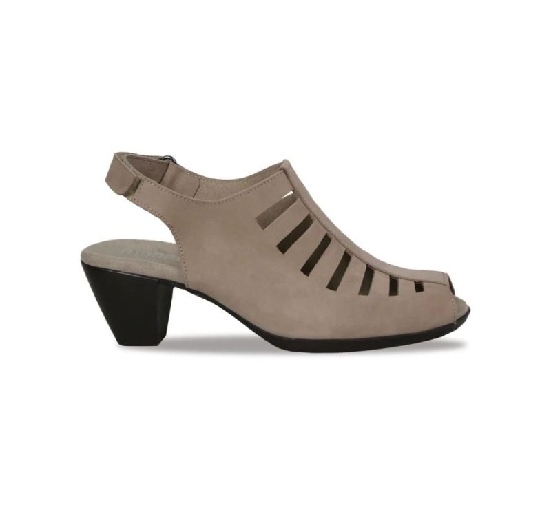 Munro Sandals | Women's Abby-Taupe Nubuck | Quick Ship!