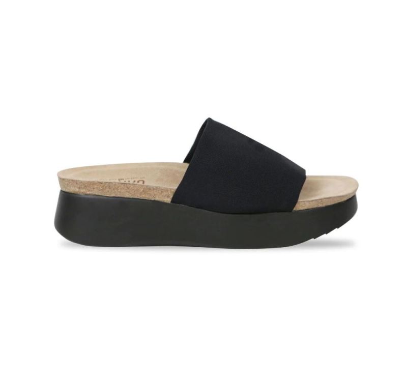Munro Sandals | Women's Nalia-Black Stretch Fabric | Quick Ship!