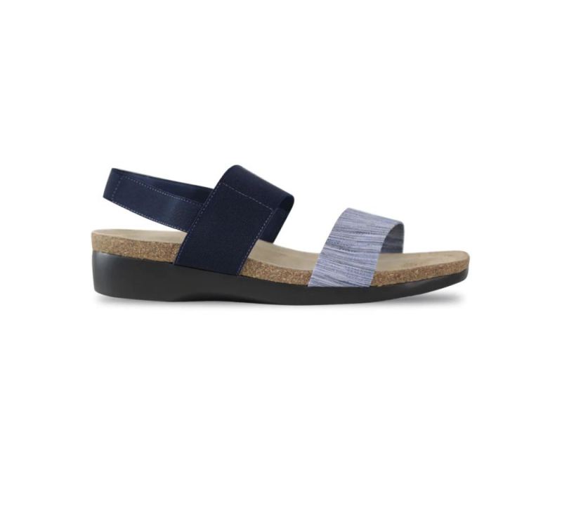 Munro Sandals | Women's Pisces-Blue/Black Combo | Quick Ship!