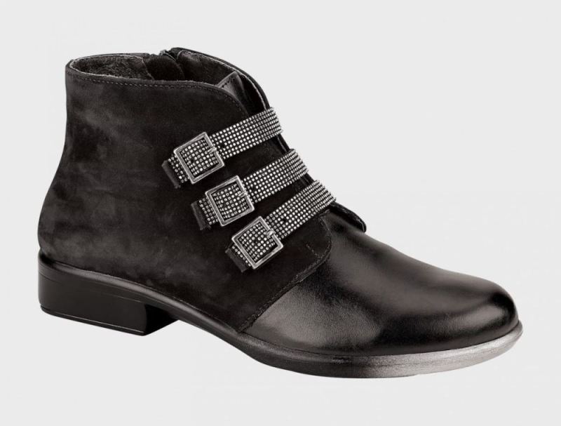 Naot | Vardar-Black Madras / Black Velvet Nubuck