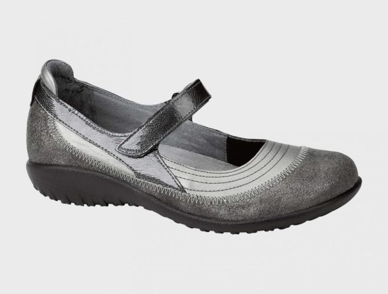 Naot | Kirei-Sterling Lthr / Gray Shimmer / Gray Patent