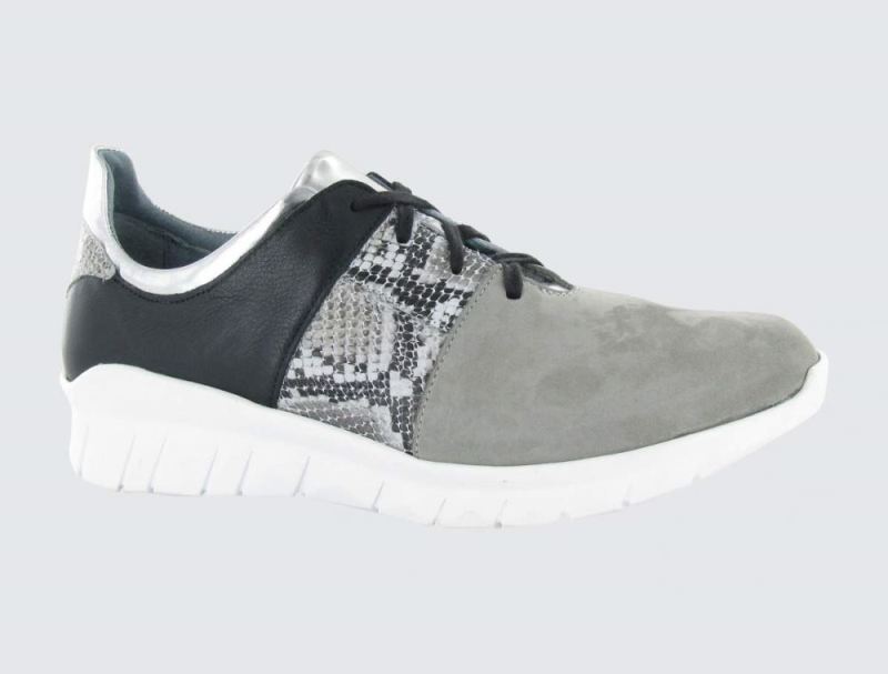 Naot | Buzz-Light Gray Nubuck / Gray Cobra Lthr / Silver Mirror Lthr / Soft Black Lthr