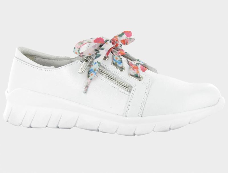 Naot | Elios-White Lthr w / Floral Laces