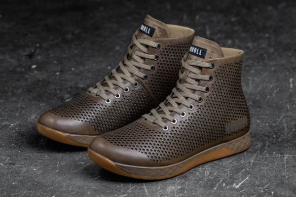 NOBULL WOMEN'S SHOES HIGH-TOP SAND LEATHER TRAINER | CANADA OUTLET