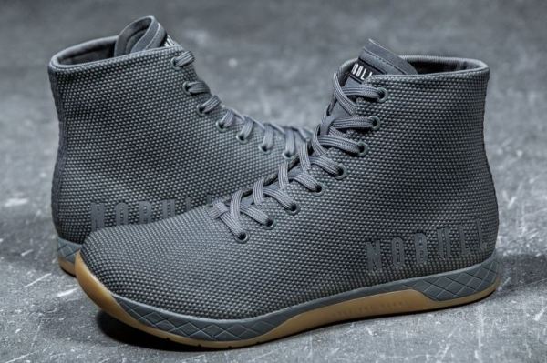 NOBULL MEN'S SHOES HIGH-TOP DARK GREY GUM TRAINER | STYLISH OUTLET