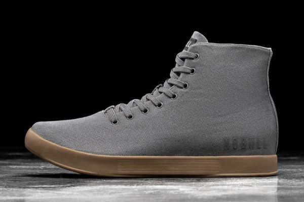 NOBULL WOMEN'S SHOES HIGH-TOP DARK GREY GUM CANVAS TRAINER | CANADA OUTLET