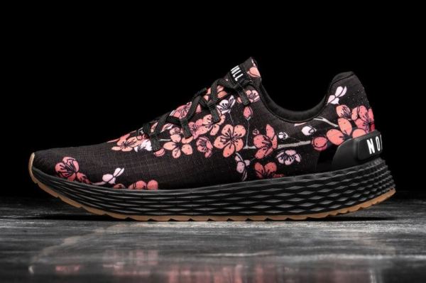NOBULL MEN'S SHOES BLACK CHERRY BLOSSOM RIPSTOP RUNNER | STYLISH OUTLET