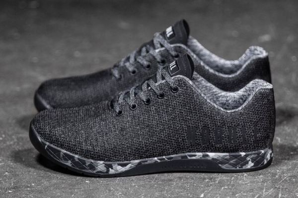NOBULL MEN'S SHOES BLACK HEATHER GRANITE TRAINER | STYLISH OUTLET