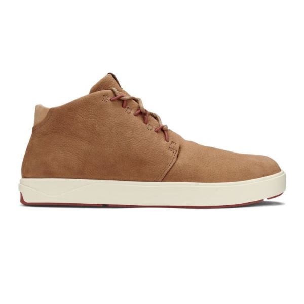 Olukai | Nana Hele Men's Leather Chukka Boots - Natural