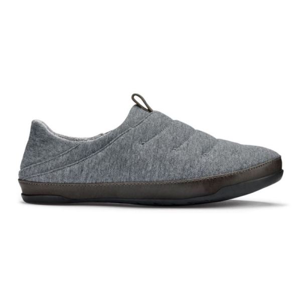 Olukai | Mahana Men's Jersey Slippers - Dark Shadow / Black