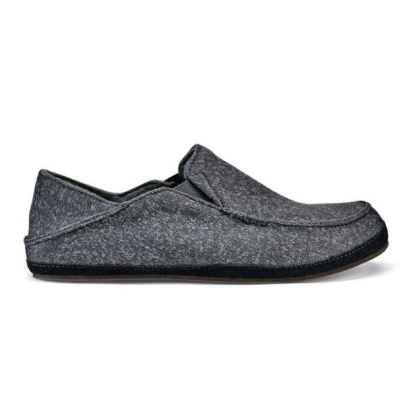 Olukai | Moloa Hulu Men's Wool Slippers - Dark Shadow