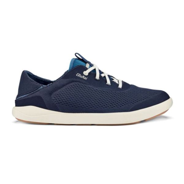 Olukai | Moku Pae Men's Boat Shoes - Trench Blue / Off White