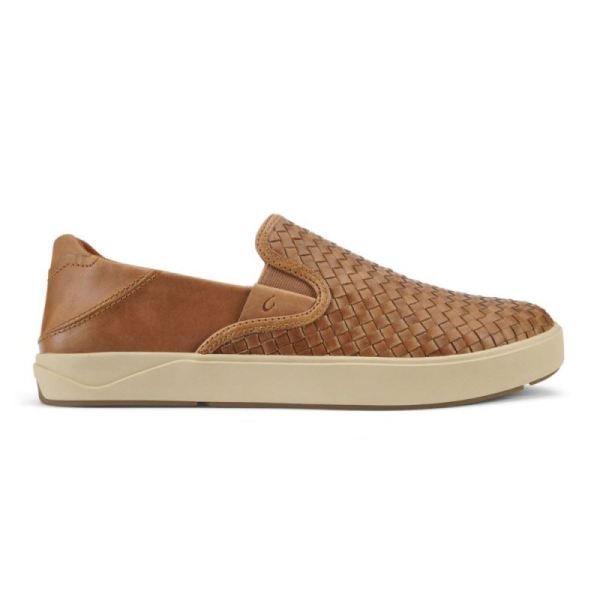 Olukai | Lae'ahi Lauhala Men's Leather Slip-On Sneakers - Fox