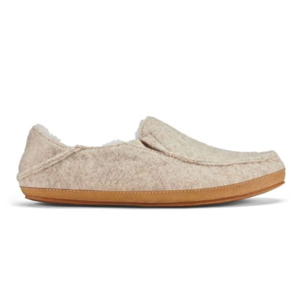 Olukai | Nohea Kilohana Women's Wool Slippers - Tapa / Golden Sand