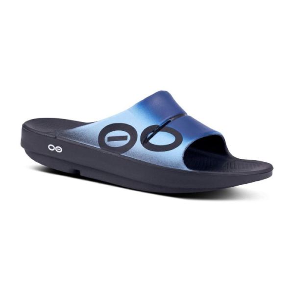 Oofos Shoes Men's OOahh Sport Slide Sandal - Azul