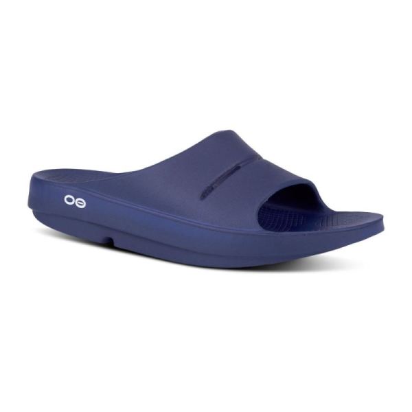 Oofos Shoes Women's OOahh Slide Sandal - Navy
