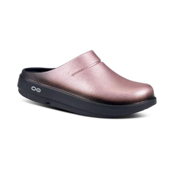 Oofos Shoes Women's OOcloog Luxe Clog - Rose Sparkle