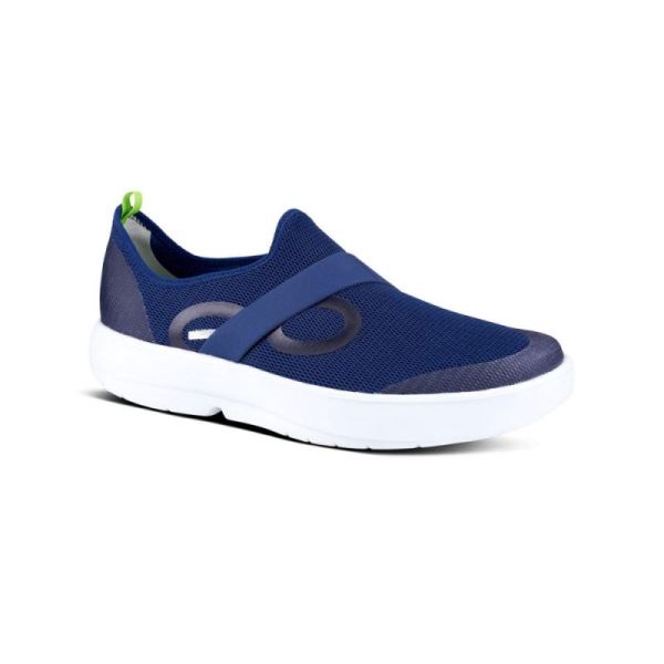 Oofos Shoes Men's OOmg Low Shoe - White & Navy