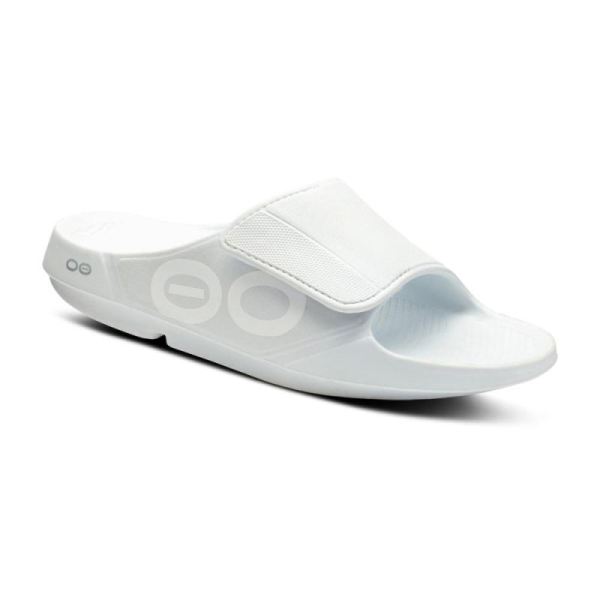 Oofos Shoes Men's OOahh Sport Flex Sandal - White