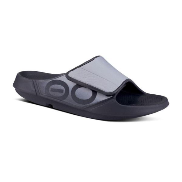 Oofos Shoes Men's OOahh Sport Flex Sandal- Gray