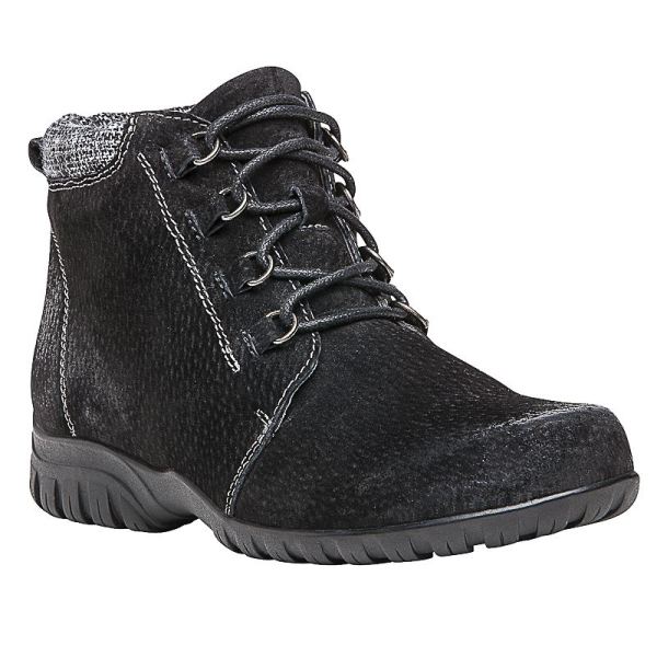 Propet | Women's Delaney-Black Suede | Quick Ship! | Canada Outlet