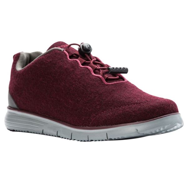 Propet | Women's TravelFit Prestige-Burgundy Flannel | Quick Ship! | Canada Outlet