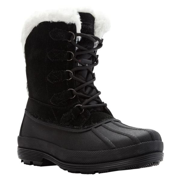 Propet | Women's Lumi Tall Lace-Black/White | Quick Ship! | Canada Outlet