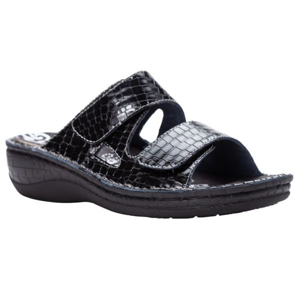 Propet | Women's Joelle-Black Croco | Quick Ship! | Canada Outlet