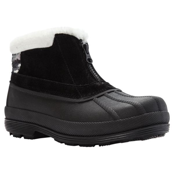 Propet | Women's Lumi Ankle Zip-Black/White | Quick Ship! | Canada Outlet