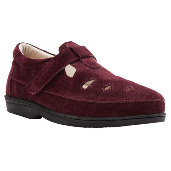 Propet | Women's Ladybug-Wine Suede | Quick Ship! | Canada Outlet